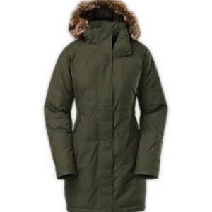 North Face Women's Arctic Down Parka LIKE NEW (Forest Night Green/Medium)